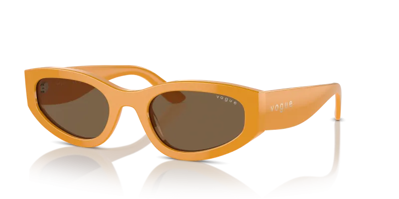 แว่นกันแดด Vogue VO5585S-315973 Full Ocher Dark Brown Vogue VO5585S 315973 แว่นกันแดดสีส้มแดงเต็มเลนส์น้ำตาลเข้ม สำหรับผู้หญิง