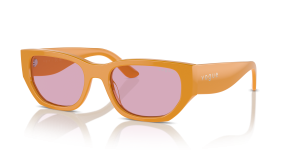 Vogue VO5586S-315976 แว่นกันแดดส้มแดงเต็มเส้นเลนส์ม่วง สำหรับผู้หญิง