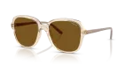 แว่นกันแดด Vogue VO5601SF-299083 Transparent Caramel Dark Brown Polarized Vogue VO5601SF 299083 แว่นกันแดดคาราเมลโปร่งใสโพลาไรซ์