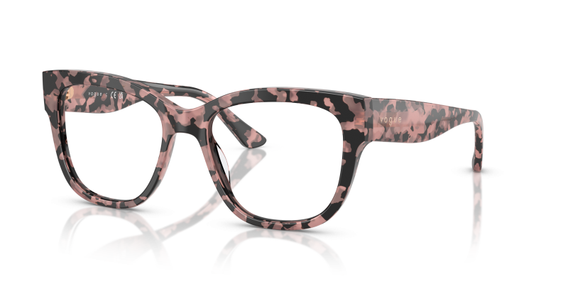 กรอบแว่นสายตา Vogue VO5605F-3150 Pink Tortoise Vogue VO5605F-3150 แว่นสายตาชมพูลายเต่า สำหรับผู้หญิง