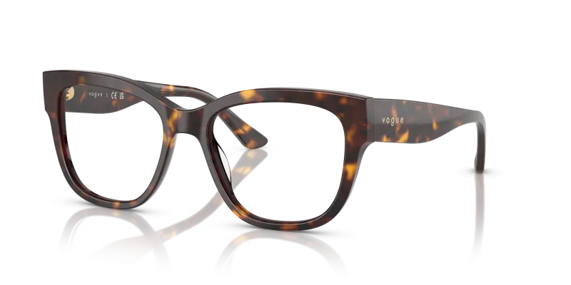 กรอบแว่นสายตา Vogue VO5605F-W656 Dark Havana Vogue VO5605F W656 แว่นสายตาสีฮาวานาเข้ม ทรงสี่เหลี่ยมจัตุรัส ผู้หญิง