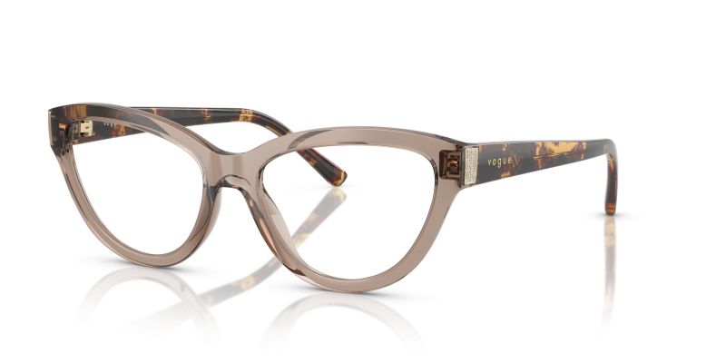 Vogue VO5610B 2940 กรอบน้ำตาลโปร่งใส ประดับ Strass