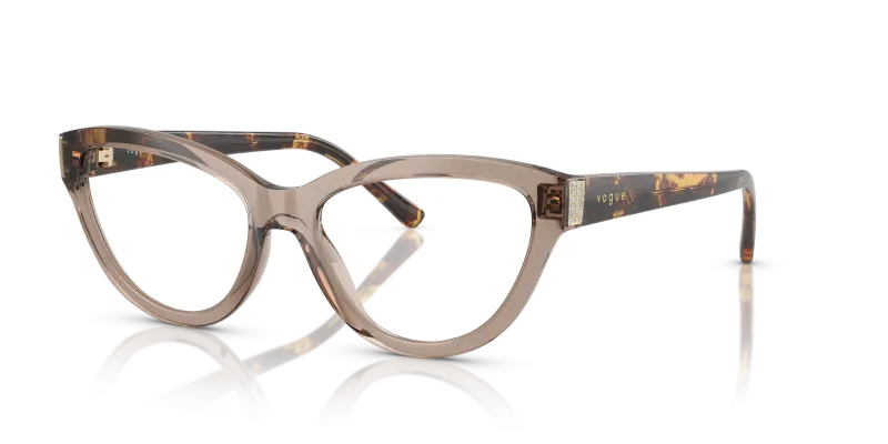 Vogue VO5610B 2940 กรอบน้ำตาลโปร่งใส ประดับ Strass