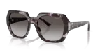 แว่นกันแดด Vogue VO5612SB-31788G Purple Havana Dark Grey Gradient Vogue VO5612SB 31788G แว่นกันแดดทรงเรขาคณิตฮาวานาม่วงประดับคริสตัล สำหรับผู้หญิง