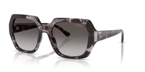 Vogue VO5612SB 31788G แว่นกันแดดทรงเรขาคณิตฮาวานาม่วงประดับคริสตัล สำหรับผู้หญิง