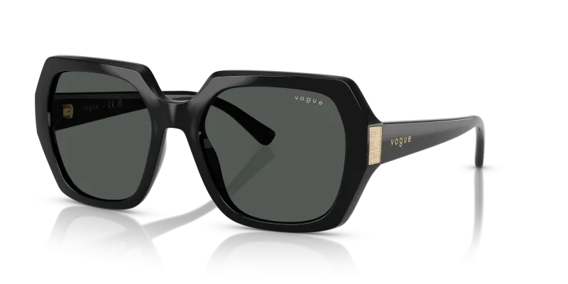 แว่นกันแดด Vogue VO5612SB-W44/87 Black Dark Grey Vogue VO5612SB-W44/87 แว่นกันแดดทรงเรขาคณิต