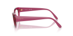 กรอบแว่นสายตา Vogue VO5615-2987 Transparent Fuchsia แว่นสายตา Vogue VO5615 2987 มุมข้าง ขาแว่นม่วงเข้มทึบคนละโทน
