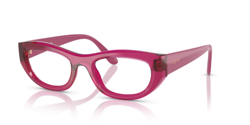 กรอบแว่นสายตา Vogue VO5615-2987 Transparent Fuchsia Vogue VO5615 2987 แว่นสายตาม่วงแดงโปร่งใส ผู้หญิง