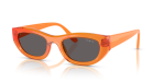 แว่นกันแดด Vogue VO5616S-318287 Transparent Orange Black Smoke Vogue VO5616S 318287 แว่นกันแดดส้มโปร่งใสเลนส์สโมคดำ ผู้หญิง