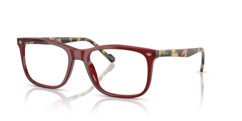 กรอบแว่นสายตา Vogue VO5617-2924 Transparent Bordeaux Vogue VO5617-2924 2924 แว่นสายตาบอร์โดโปร่งใส ผู้ชาย