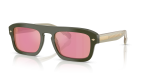 แว่นกันแดด Vogue VO5620S-3217F6 Full Green Red Mirror Dark Pink Vogue VO5620S 3217F6 แว่นกันแดดสีเขียวเต็มเลนส์มิเรอร์แดงชมพูเข้ม สำหรับผู้ชาย