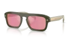 Vogue VO5620S 3217F6 แว่นกันแดดสีเขียวเต็มเลนส์มิเรอร์แดงชมพูเข้ม สำหรับผู้ชาย