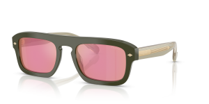 Vogue VO5620S 3217F6 แว่นกันแดดสีเขียวเต็มเลนส์มิเรอร์แดงชมพูเข้ม สำหรับผู้ชาย
