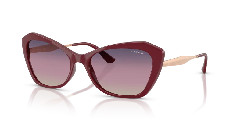 แว่นกันแดด Vogue VO5626S-2875U6 Full Cherry Brown Violet Blue Gradient Vogue VO5626S 2875U6 แว่นกันแดดสีเชอร์รีเข้มเลนส์ไล่สี สำหรับผู้หญิง