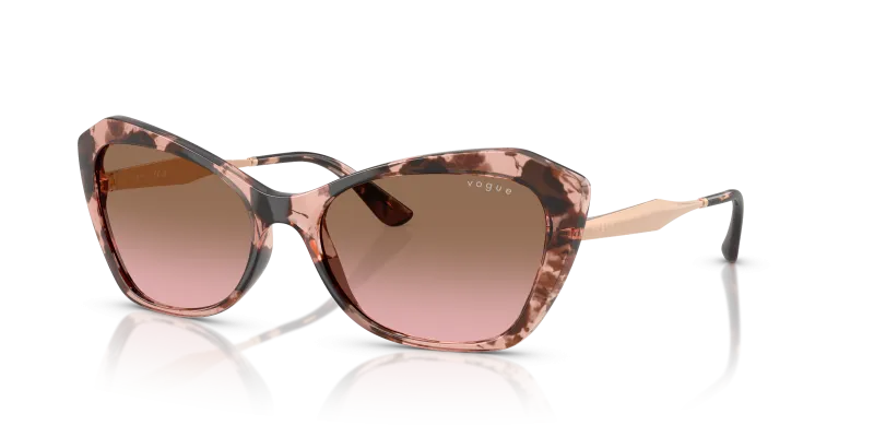 แว่นกันแดด Vogue VO5626S-319914 Rose Havana Pink Gradient Brown Vogue VO5626S-319914 แว่นกันแดดฮาวานากุหลาบเลนส์ไล่ระดับชมพูน้ำตาล ผู้หญิง
