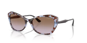 Vogue VO5626S 320168 แว่นกันแดดลายฮาวานาน้ำเงิน ทรงเรขาคณิต สำหรับผู้หญิง
