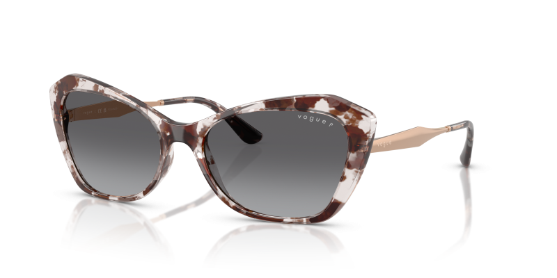 แว่นกันแดด Vogue VO5626S-3218T3 Grey Havana Grey Gradient Polarized Vogue VO5626S-3218T3 แว่นกันแดดฮาวานาเทาลายเปลือกเต่าเลนส์โพลาไรซ์ ผู้หญิง