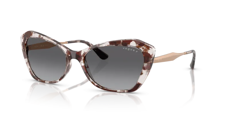 แว่นกันแดด Vogue VO5626S-3218T3 Grey Havana Grey Gradient Polarized Vogue VO5626S-3218T3 แว่นกันแดดฮาวานาเทาลายเปลือกเต่าเลนส์โพลาไรซ์ ผู้หญิง