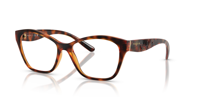 กรอบแว่นสายตา Vogue VO5628-W656 Dark Havana Vogue VO5628 W656 แว่นสายตาฮาวานาเข้มทึบ ผู้หญิง