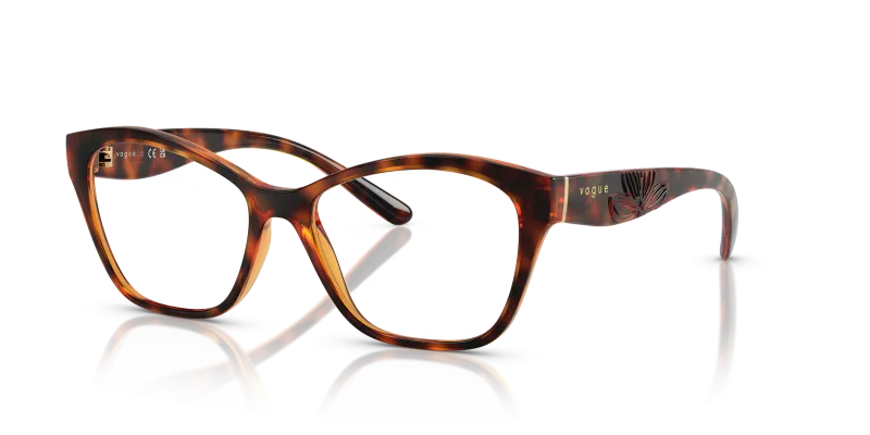 กรอบแว่นสายตา Vogue VO5628-W656 Dark Havana Vogue VO5628 W656 แว่นสายตาฮาวานาเข้มทึบ ผู้หญิง