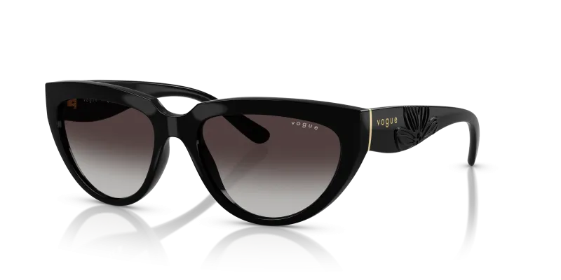 แว่นกันแดด Vogue VO5629S-W44/8G Black Grey Gradient Vogue VO5629S W44/8G แว่นกันแดดดำขัดเงา สำหรับผู้หญิง