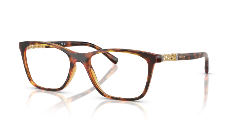 กรอบแว่นสายตา Vogue VO5632B-W656 Dark Havana Vogue VO5632B-W656 แว่นสายตาฮาวานาเข้มไนลอน สำหรับผู้หญิง