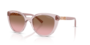 Vogue VO5634SB 282814 แว่นกันแดดสีชมพูโปร่งใส ทรงตาแมว สำหรับผู้หญิง