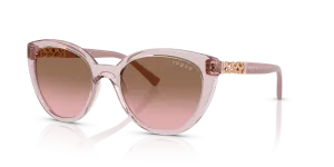 Vogue VO5634SB 282814 แว่นกันแดดสีชมพูโปร่งใส ทรงตาแมว สำหรับผู้หญิง