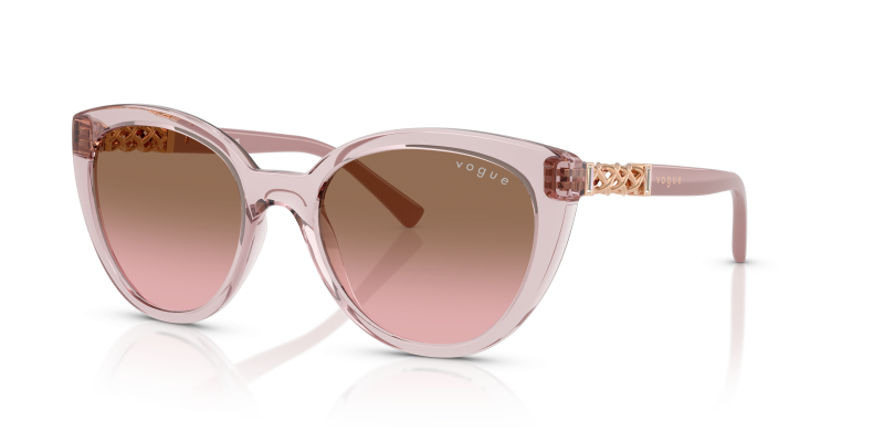 Vogue VO5634SB 282814 แว่นกันแดดสีชมพูโปร่งใส ทรงตาแมว สำหรับผู้หญิง