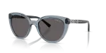 แว่นกันแดด Vogue VO5634SB-296687 Transparent Light Blue Black Smoke Vogue VO5634SB 296687 แว่นกันแดดฟ้าอ่อนโปร่งใสฝังคริสตัล สำหรับผู้หญิง