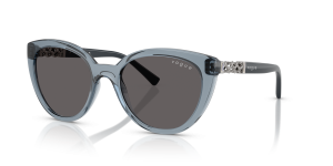 Vogue VO5634SB 296687 แว่นกันแดดฟ้าอ่อนโปร่งใสฝังคริสตัล สำหรับผู้หญิง