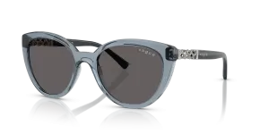 Vogue VO5634SB 296687 แว่นกันแดดฟ้าอ่อนโปร่งใสฝังคริสตัล สำหรับผู้หญิง