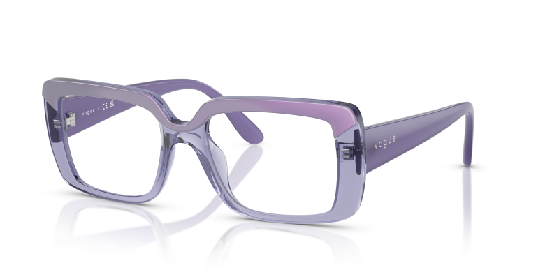 กรอบแว่นสายตา Vogue VO5636U-3223 Top Violet Transparent Violet Vogue VO5636U-3223 3223 แว่นสายตาม่วงไล่สี ผู้หญิง