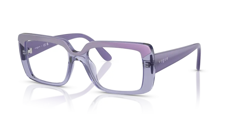 กรอบแว่นสายตา Vogue VO5636U-3223 Top Violet Transparent Violet Vogue VO5636U-3223 3223 แว่นสายตาม่วงไล่สี ผู้หญิง