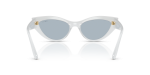 แว่นกันแดด Vogue VO5637SU-32201U Top White Opal Milk Light Blue Mirror Vogue VO5637SU 32201U ขาแว่นด้านใน