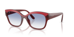 แว่นกันแดด Vogue VO5638SU-322119 Top Red Opal Red Vogue VO5638SU 322119 กรอบแดง เลนส์ฟ้าใสไล่ระดับ