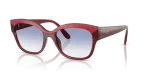 แว่นกันแดด Vogue VO5638SU-322119 Top Red Opal Red Vogue VO5638SU 322119 กรอบแดง เลนส์ฟ้าใสไล่ระดับ