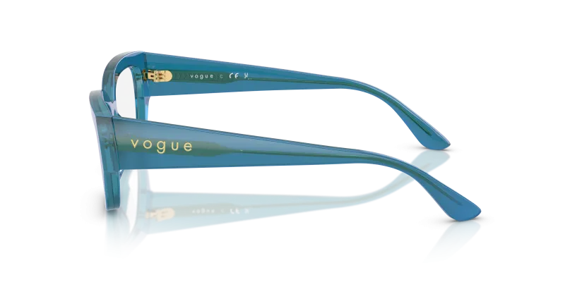 แว่นสายตา Vogue VO5639U 3237 มุมข้าง ทรงหมอนอะซิเตทโปร่งใส