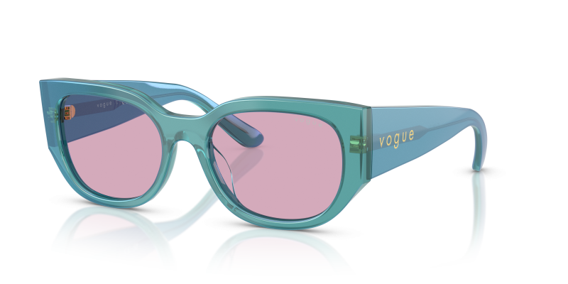 แว่นกันแดด Vogue VO5641SU-323576 Transparent Pearl Green Violet Vogue VO5641SU 323576 แว่นกันแดดเขียวไข่มุกโปร่งใส สำหรับผู้หญิง