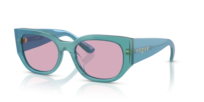 Vogue VO5641SU 323576 แว่นกันแดดเขียวไข่มุกโปร่งใส สำหรับผู้หญิง