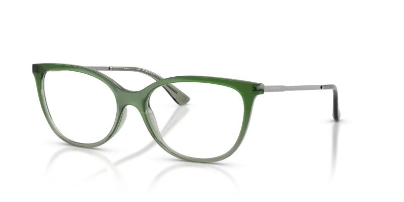 กรอบแว่นสายตา Vogue VO5673-3259 Gradient Green Transparent Green Vogue VO5673-3259 แว่นสายตาเขียวไล่ระดับ คานกันเมทัล ผู้หญิง