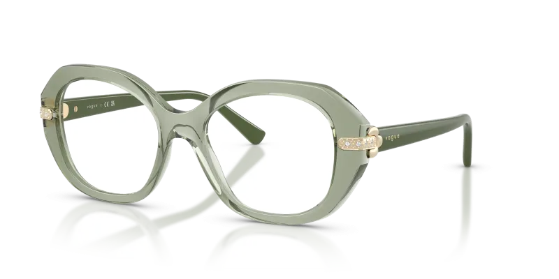 กรอบแว่นสายตา Vogue VO5705B-3022 Transparent Green Vogue VO5705B-3022 แว่นสายตาเขียวโปร่งใส สำหรับผู้หญิง