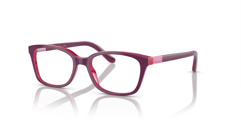 กรอบแว่นสายตา Vogue VY2001-2587 Top Violet Fuchsia Vogue VY2001-2587 2587 แว่นสายตาเด็กม่วงบานเย็น ทั้งสองเพศ