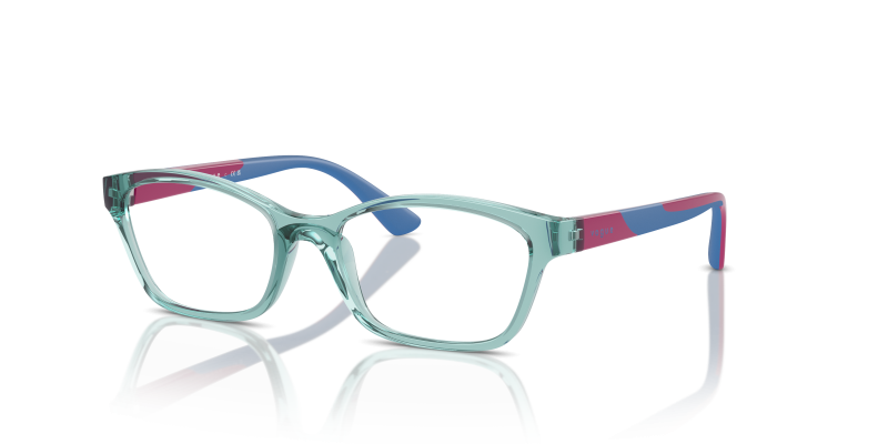 กรอบแว่นสายตา Vogue VY2024-3032 Transparent Sage Vogue VY2024 3032 แว่นสายตาเด็กสีเสจโปร่งใสทรงตาแมว เด็กผู้หญิง