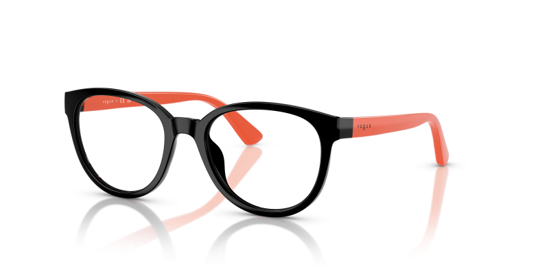 กรอบแว่นสายตา Vogue VY2029-W44 Black Vogue VY2029 W44 แว่นสายตาเด็กสีดำขาส้ม สำหรับเด็กผู้หญิง
