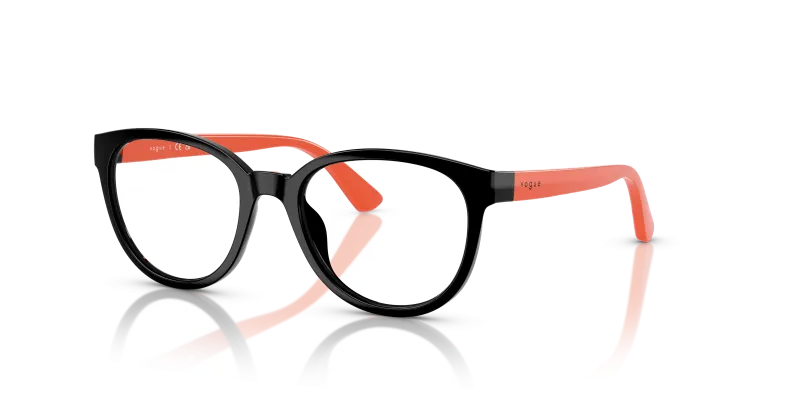 Vogue VY2029 W44 แว่นสายตาเด็กสีดำขาส้ม สำหรับเด็กผู้หญิง