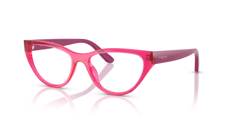 กรอบแว่นสายตา Vogue VY2035-3204 Transparent Fuchsia Vogue VY2035 3204 แว่นสายตาสีแดงม่วงโปร่งใส เด็กหญิง