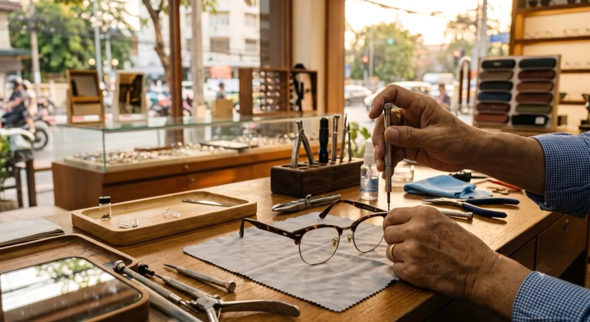 ซ่อมแว่นตา Rayban ทำเองได้ไหม จุดไหนควรให้ร้านดู rayban featured