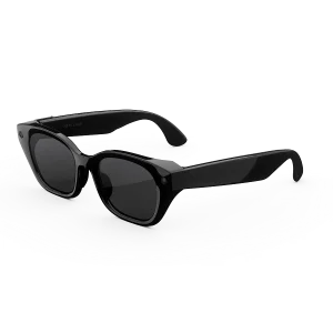 แว่น Meta Capri กรอบ Classic Black เลนส์ Clear to Grey Transitions มุมเฉียงซ้าย
