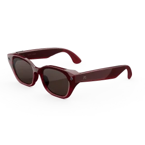 แว่น Meta Capri กรอบ Crimson เลนส์ Polarized Chocolate มุมเฉียงซ้าย